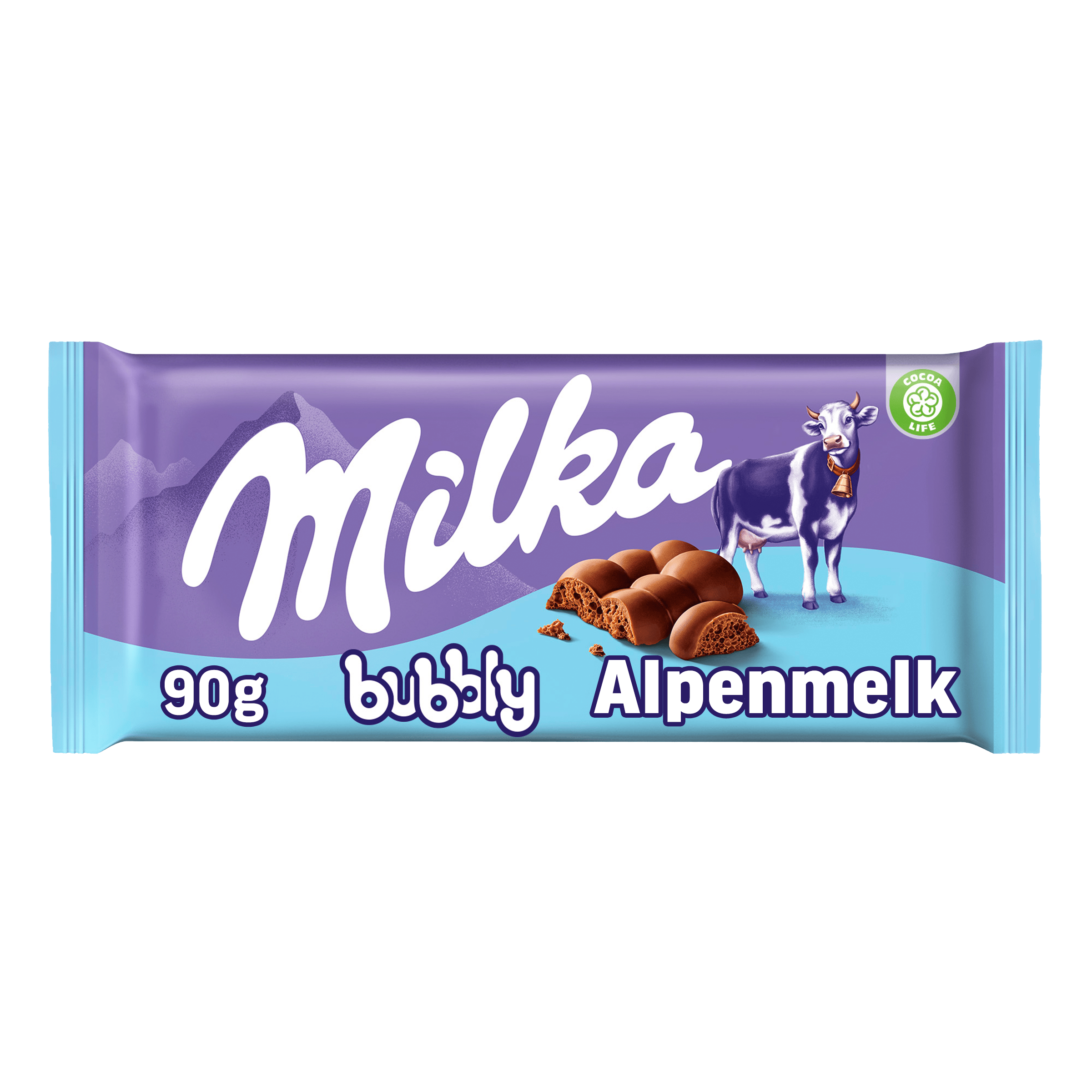 Milka Chocoladereep Bubbly Alpenmelk