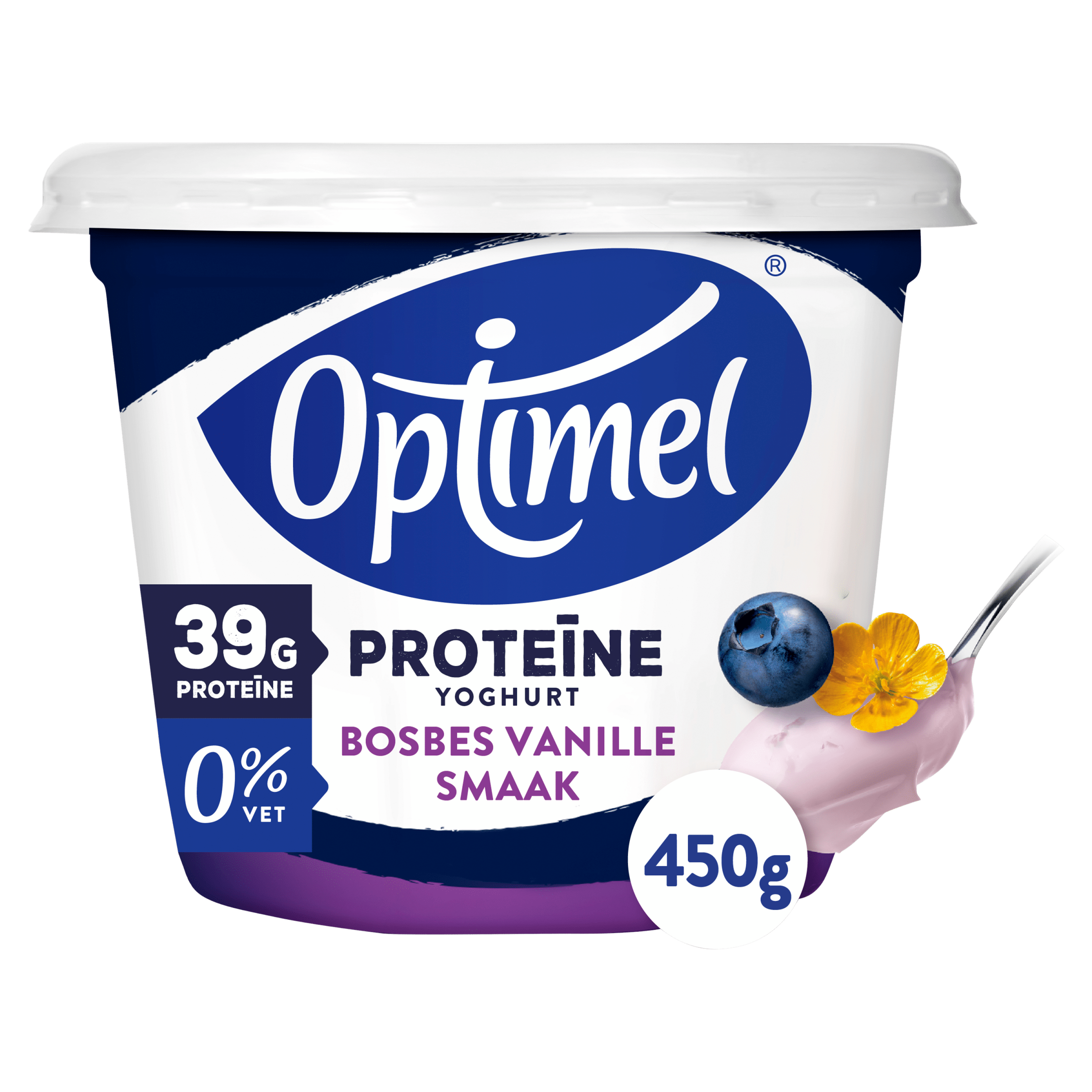 Optimel Yoghurt Proteïne bosbes vanille