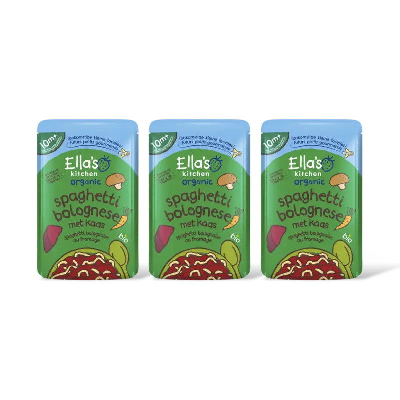 Ella's kitchen Spaghetti bolognese met kaas 10m+ 3-pack