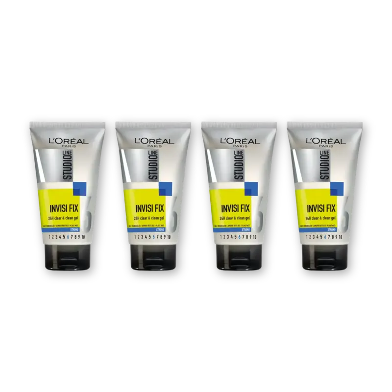 Studio Line Invisi Fix 24h clear & clean gel 4-pack