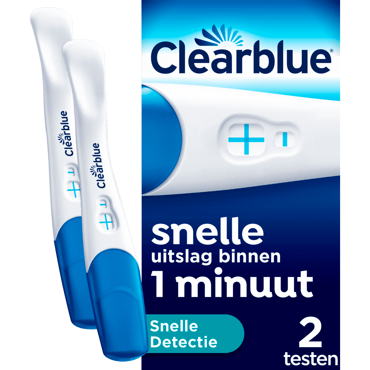 Clearblue Snelle Detectie Zwangerschapstest 2 stuks