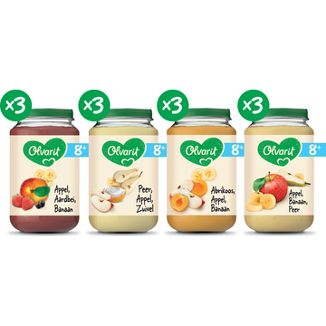 Olvarit Variatiemenu Fruit 8 mnd 8+ Maanden 200 g
