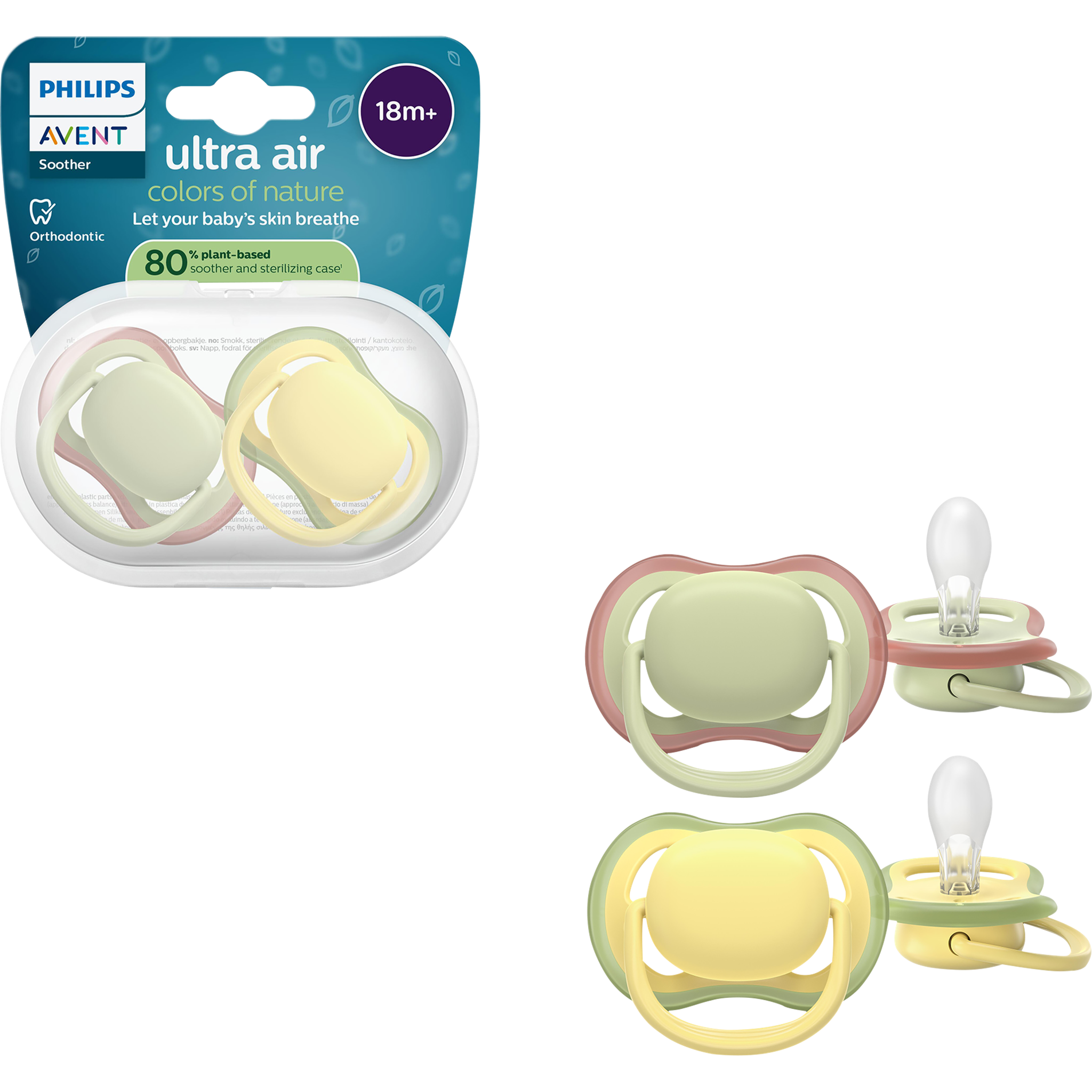Philips Avent Fopspeen Ultra Air Day 18M+ SCF349/50 2 stuks