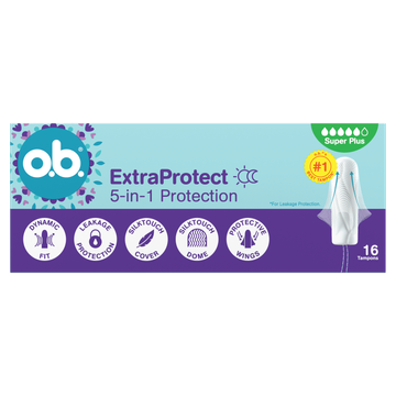 o.b. ExtraProtect 5-in-1 Protection Super Plus Tampons 16 Stuks