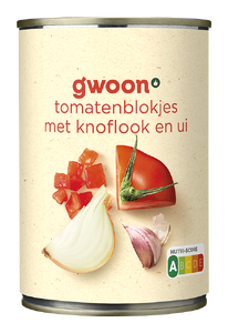G'woon Tomatenblokjes Knoflook