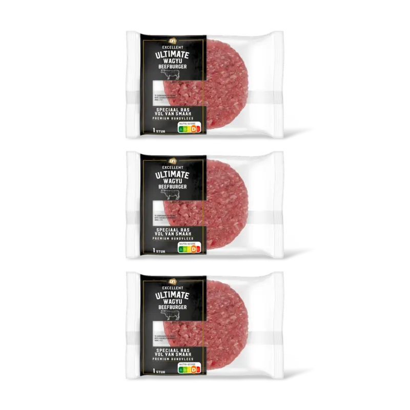 AH Excellent Ultimate wagyu beefburger 3-pack