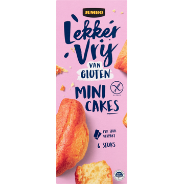 Jumbo Lekker Vrij van Gluten Mini Cakes 6 Stuks 230 g