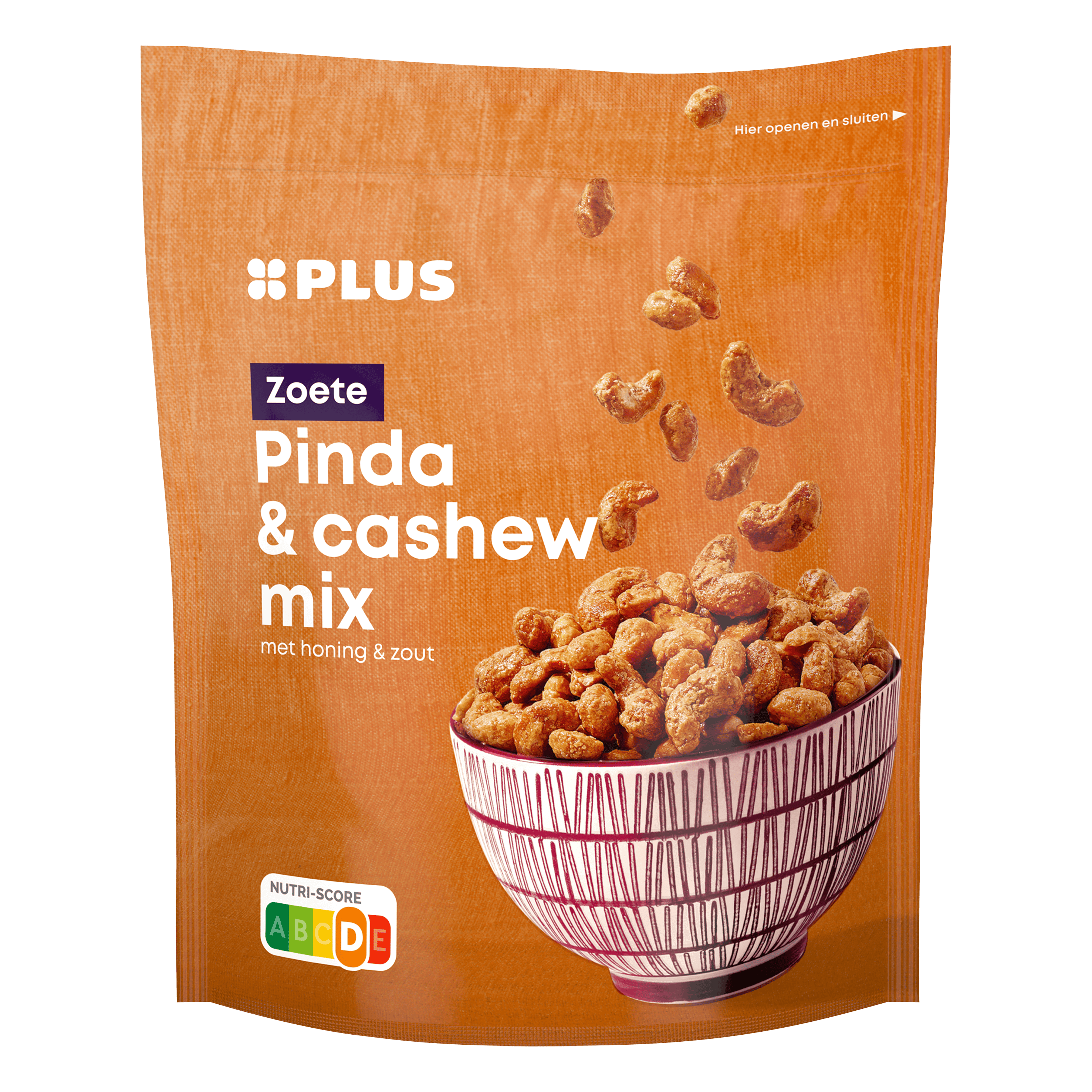 PLUS Cashew pinda mix honing zout