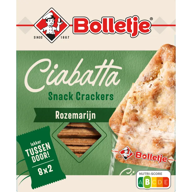 Bolletje Ciabatta crackers rozemarijn