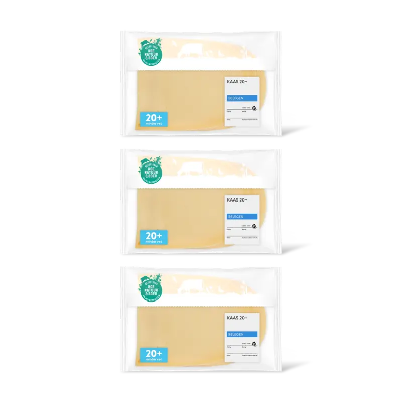 AH Kaas belegen 20+ plakken 3-pack