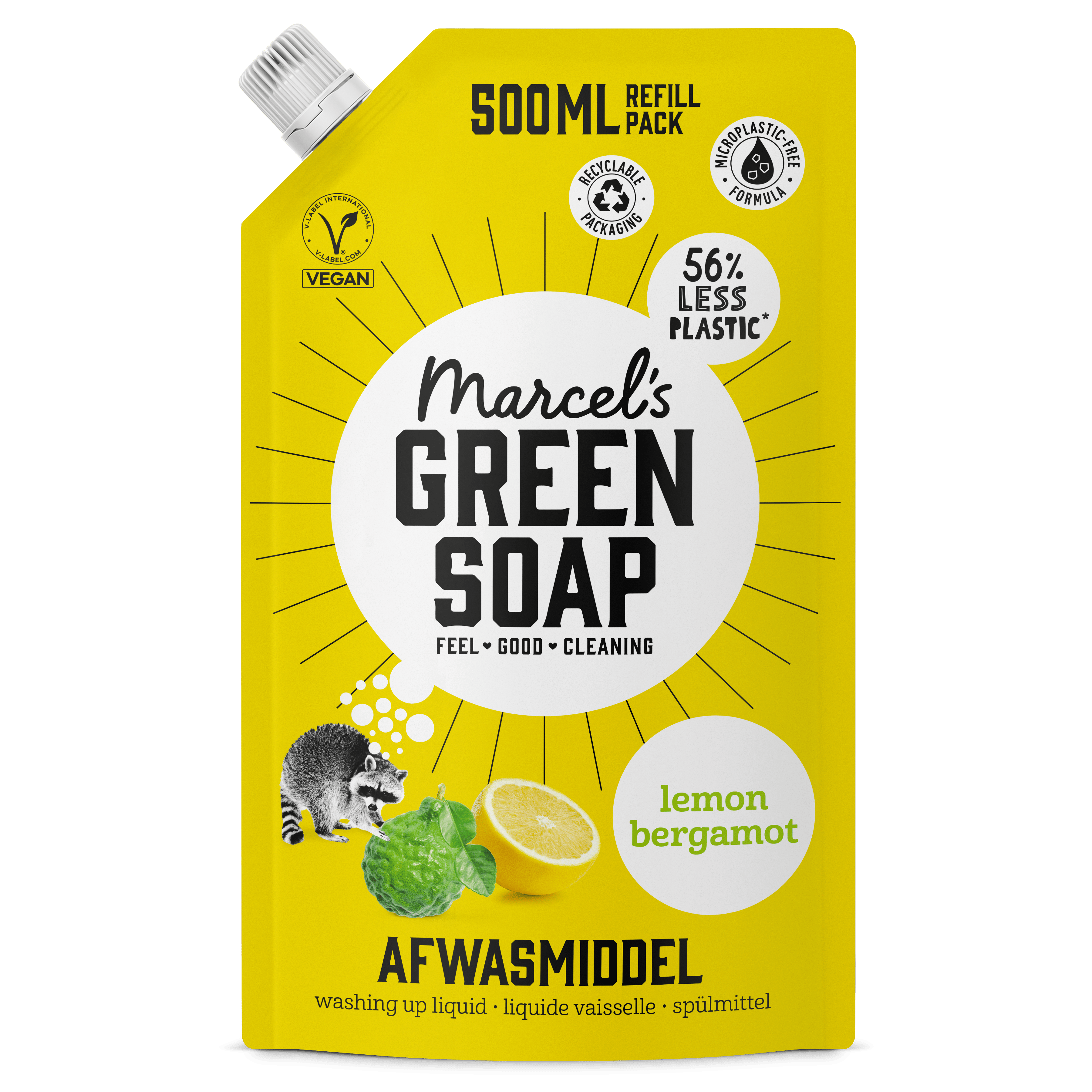 Marcel's Green Soap Afwasmiddel Lemon & Bergamot Navulling