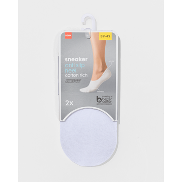 Hema Sneakerssokken 39/42 Wit - 2 Stuks