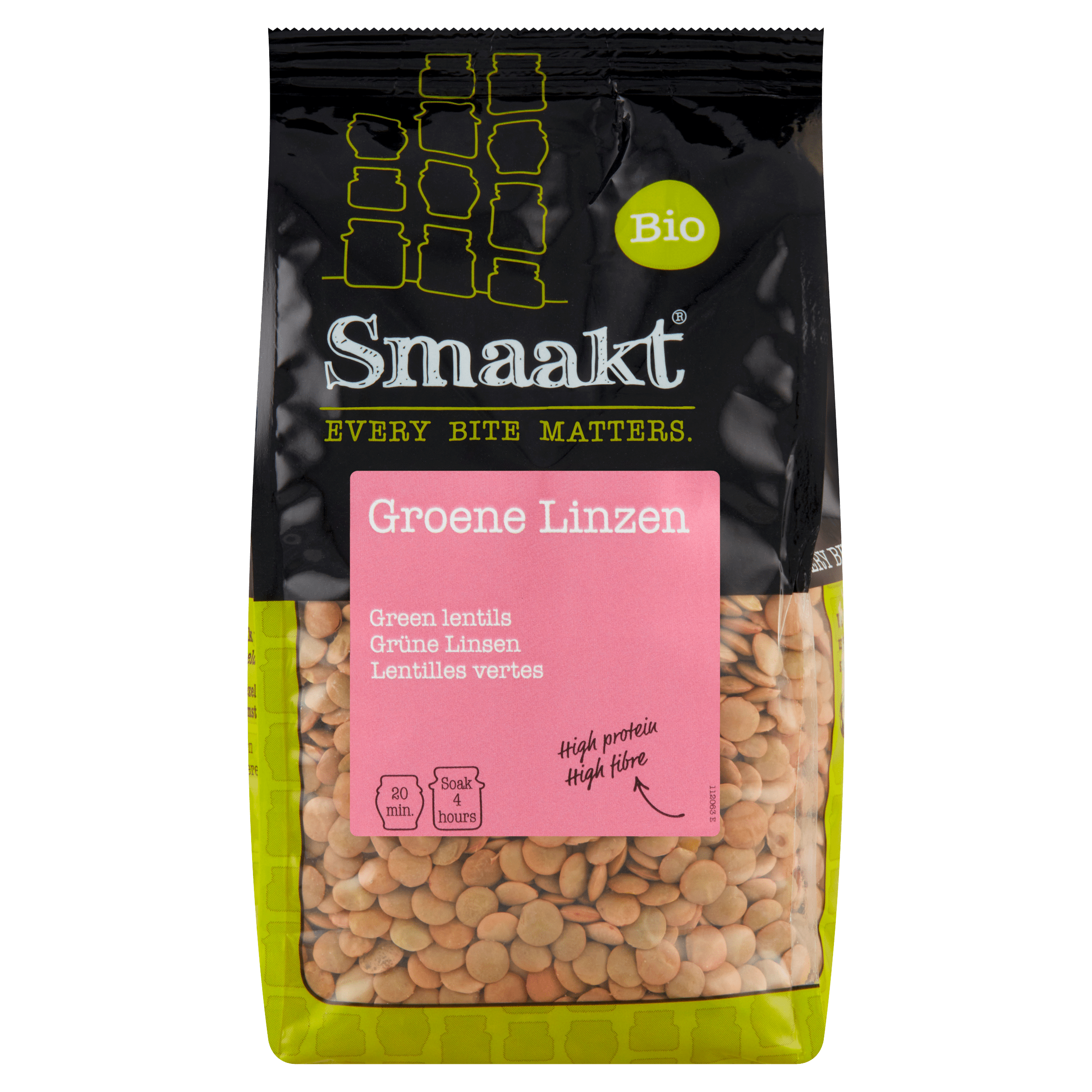 Smaakt Groene linzen biologisch