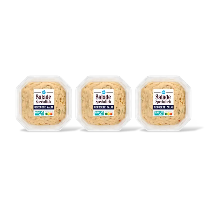 AH Salade specialiteit gerookte zalm 3-pack