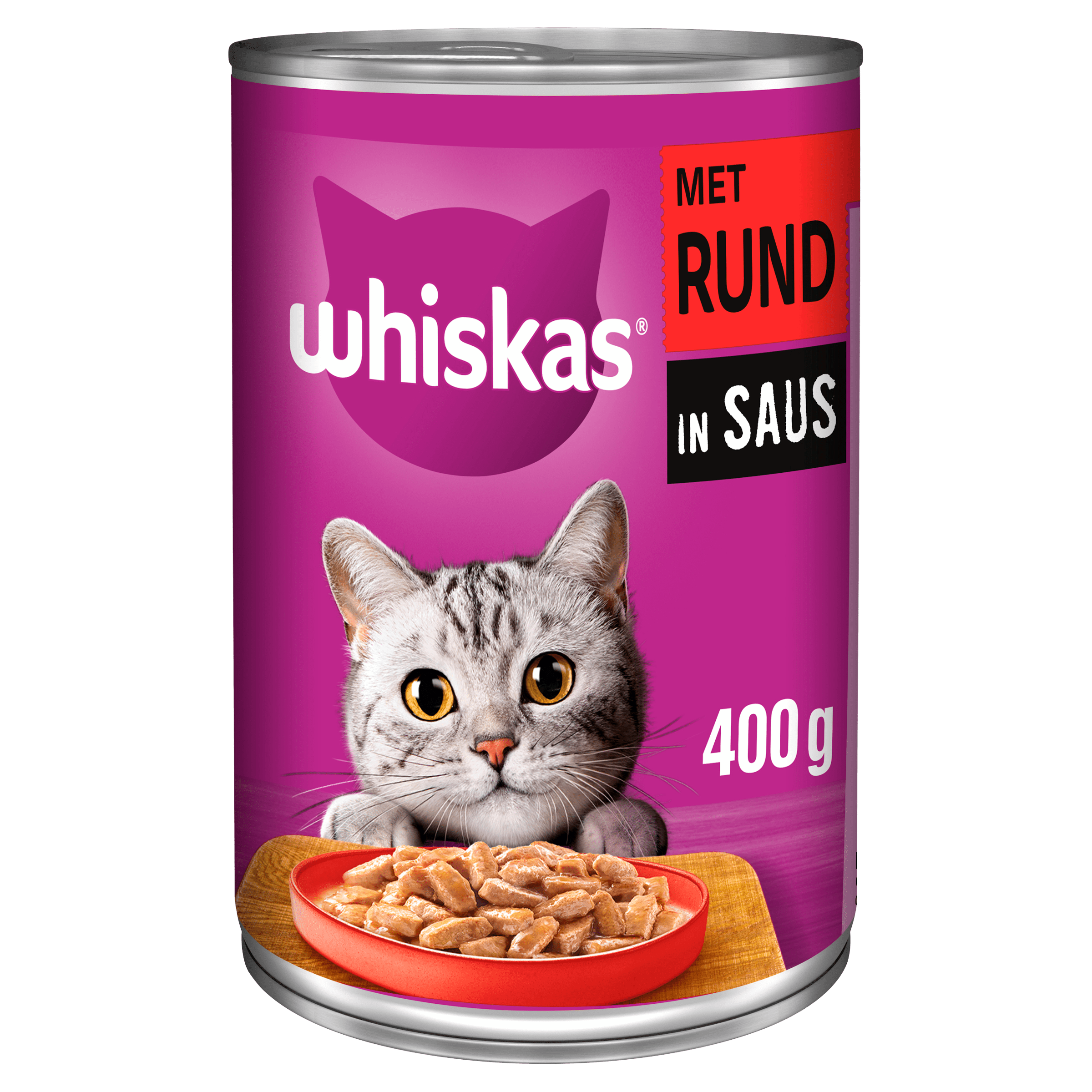 Whiskas Blik Saus met Rund