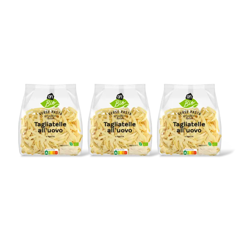 AH Biologisch Verse tagliatelle all' uovo 3-pack