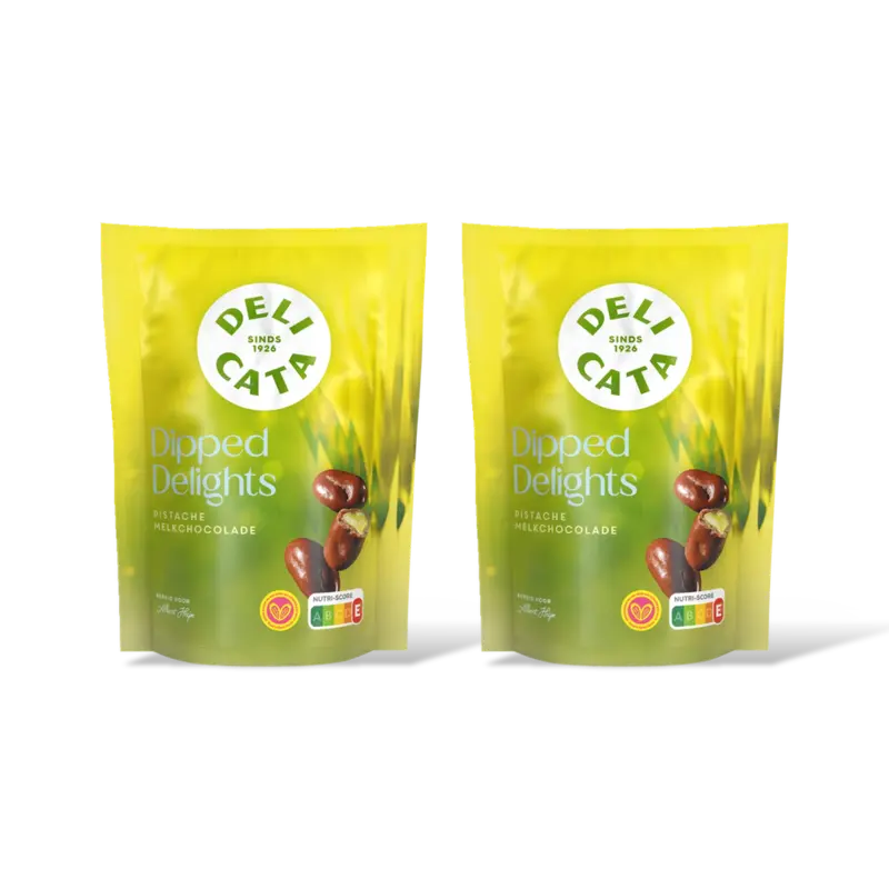 Delicata delights pistache melkchocolade 2-pack