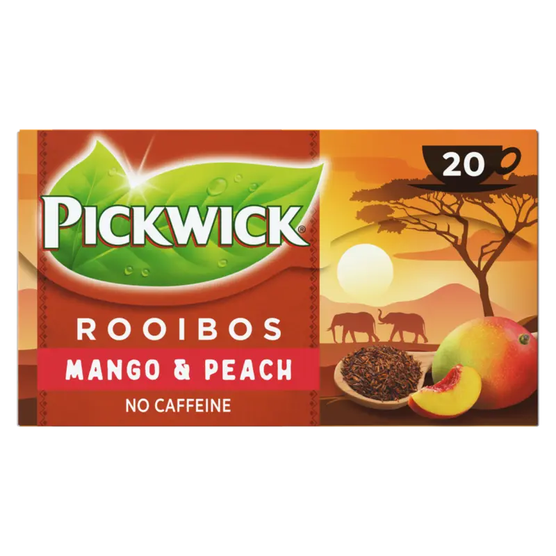 Pickwick Mango & perzik rooibos thee