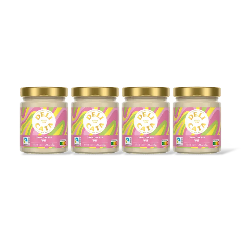 Delicata Chocoladepasta witte chocola 4-pack