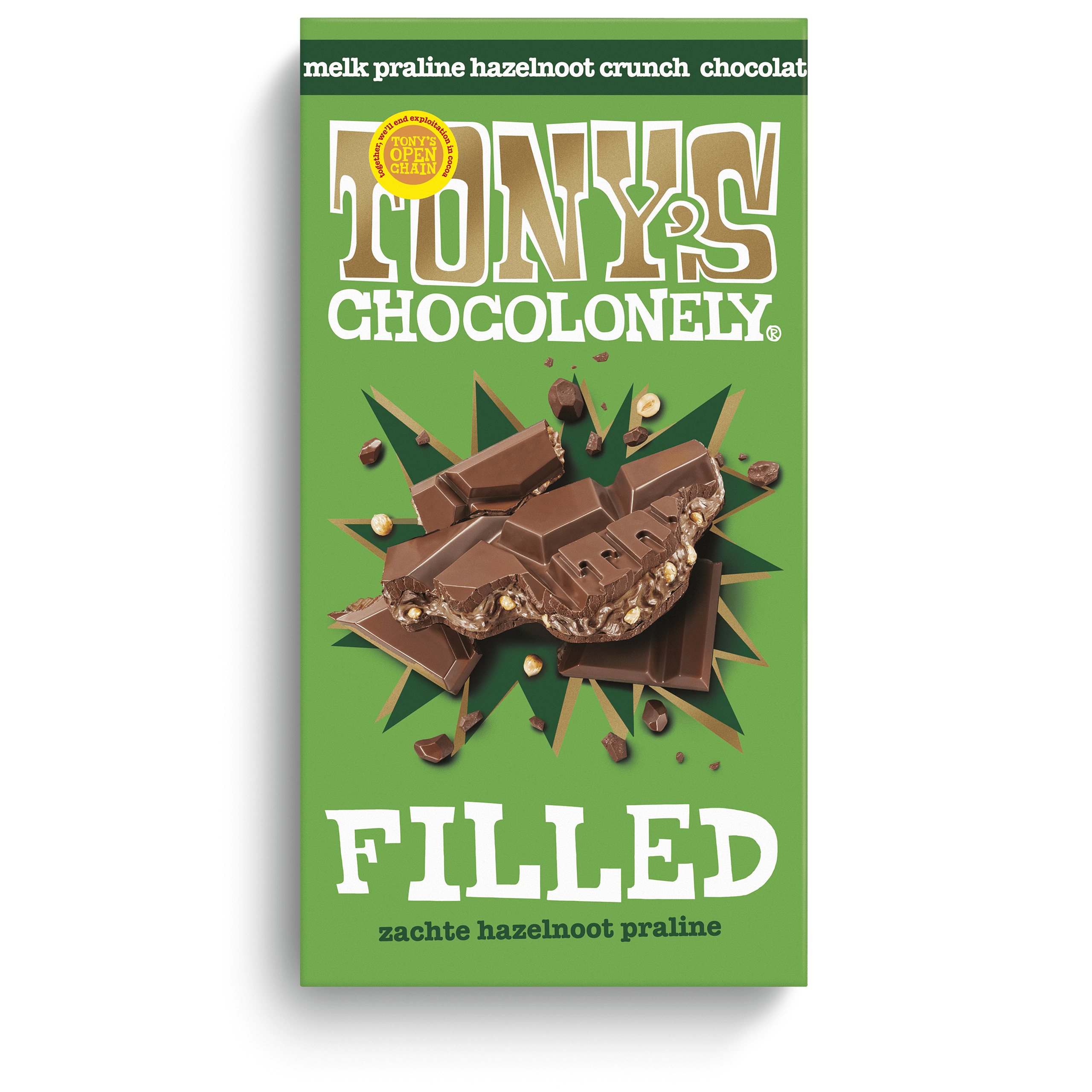 Tony's Chocolonely Filled Melk Hazelnoot Praliné