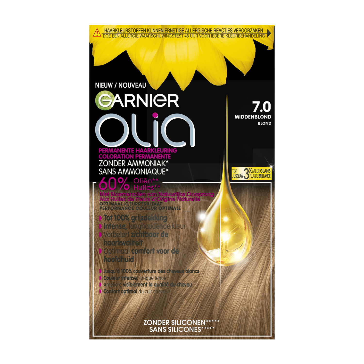 Garnier Olia Permanente Haarverf 7.0 Blond