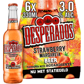 Desperados Strawberry Margarita Bier Fles 6 x 330ml