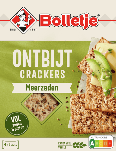 Bolletje Ontbijtcrackers meerzaden 4 x 3 stuks