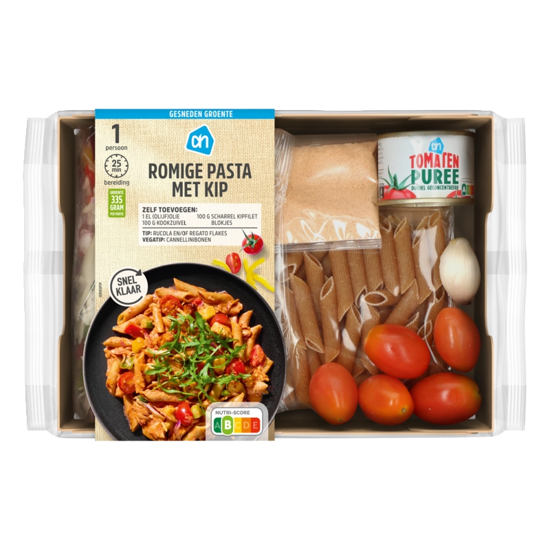 AH Gesneden verspakket romige pasta met kip