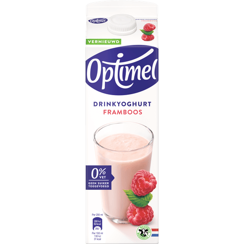 Optimel Drinkyoghurt framboos 0% vet