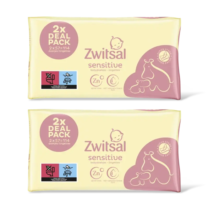 Zwitsal Sensitive billendoekjes 4-pack
