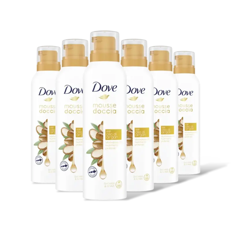 Dove Argan oil shower mousse 6-pack