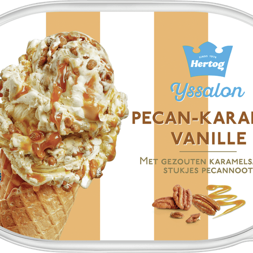 Hertog Ijs pecan karamel vanille