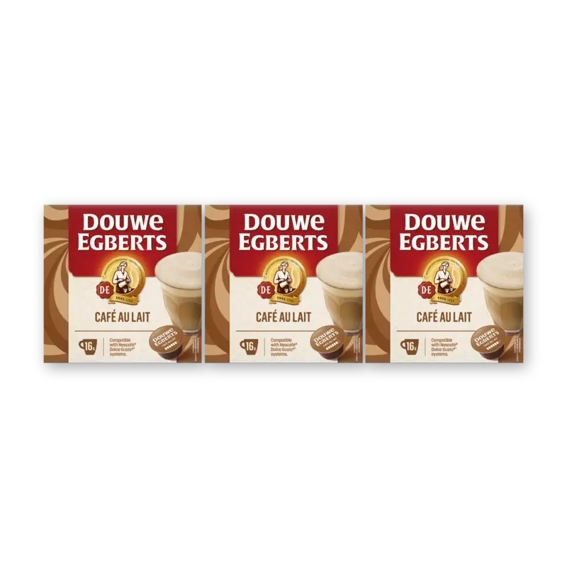 Douwe Egberts Dolce gusto cafÃ© au lait 3-pack