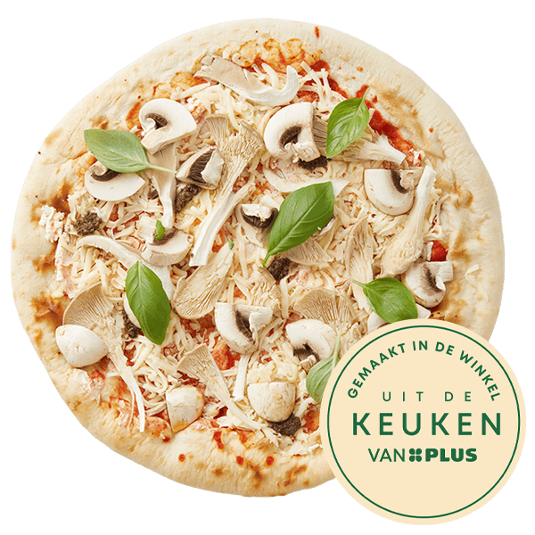 Uit de keuken van PLUS Pizza Funghi