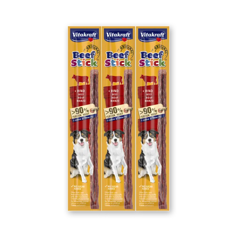 Vitakraft Beefstick rund 3-pack