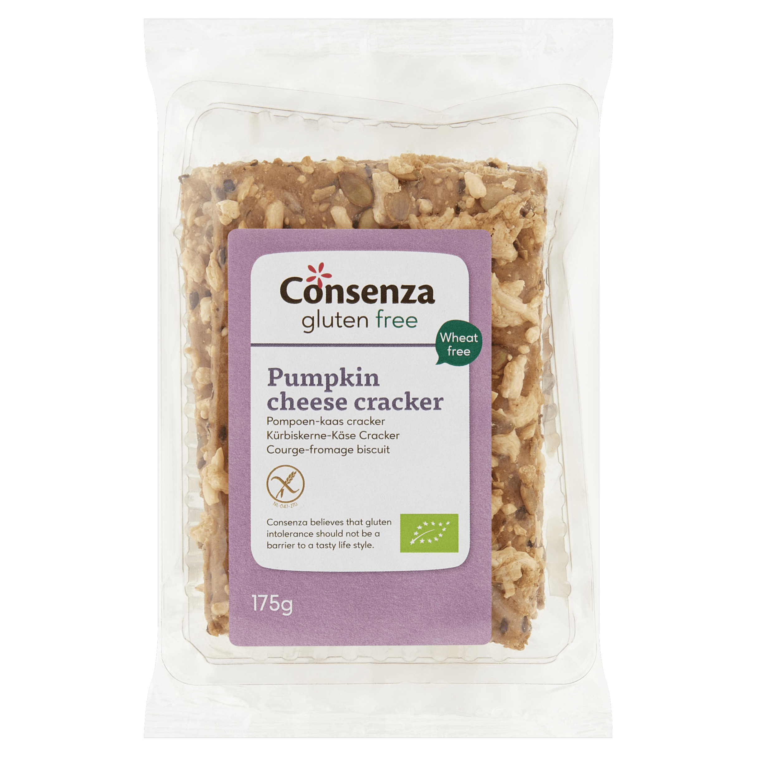 Consenza Cracker kaas pompoen biologisch gv