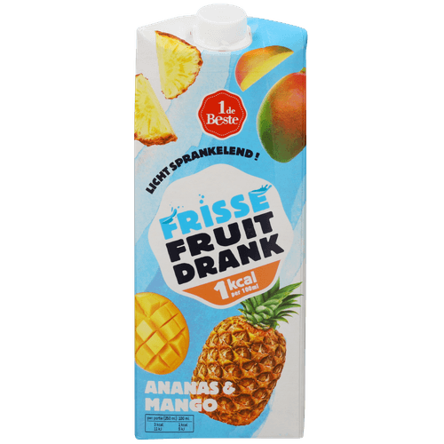 1 de Beste Frisse fruitdrank ananas-mango 1kcal