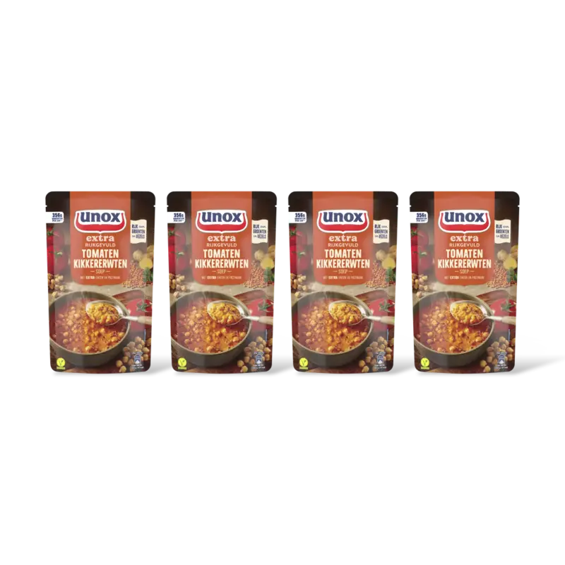 Unox Unox Kikkererwten tomatensoep 4-pack