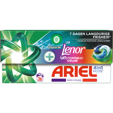 Ariel 4in1 PODS+ Unstoppables Color, Wasmiddelcapsules 26