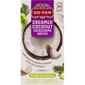 Go-Tan Creamed Coconut Cocoscreme Santen 3 x 50 g