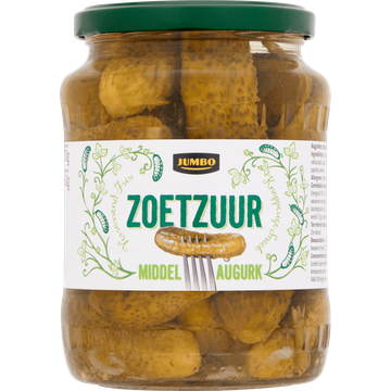 Jumbo Zoetzuur Middel Augurk 670 g