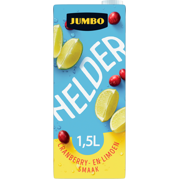 Jumbo Helder Cranberry- en Limoen Smaak 1,5 L