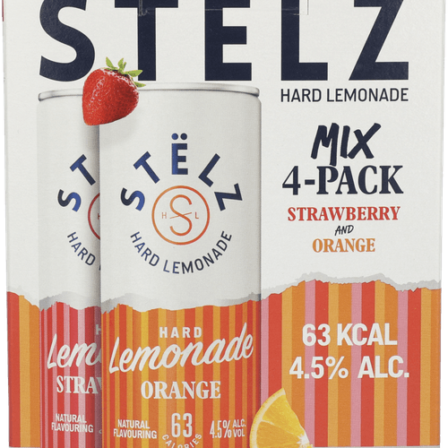 Stelz Hard lemonade strawberry & orange