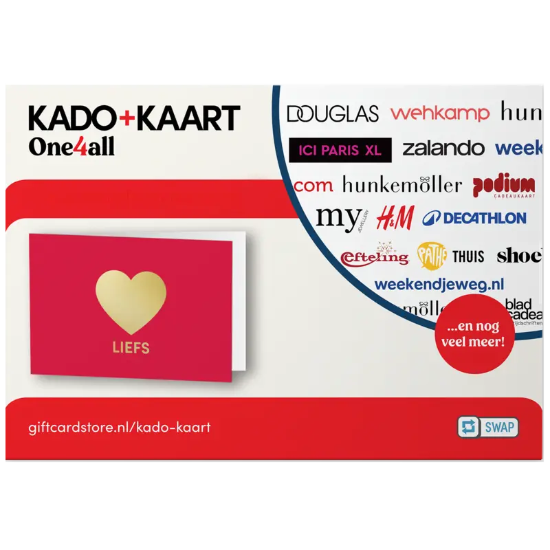 Kado + kaart liefs e-gift 10 euro