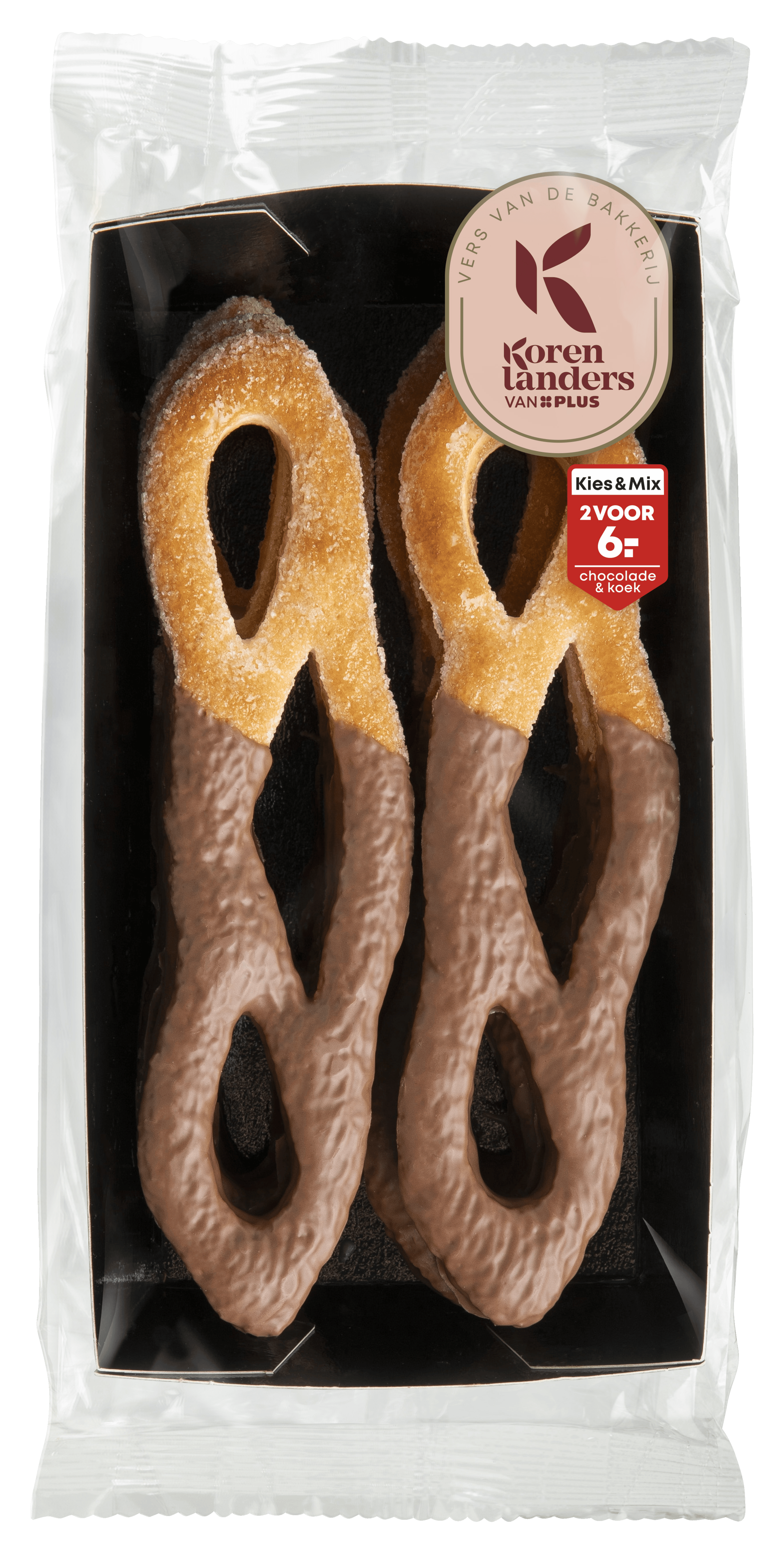 PLUS Korenlanders Reuze krakelingen met chocolade