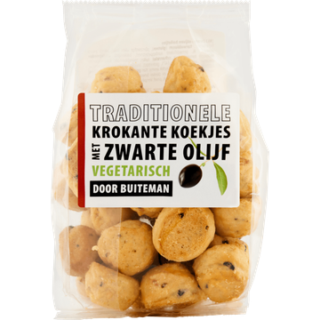 Buiteman Traditionele Krokante Koekjes met Zwarte Olijf 100 g