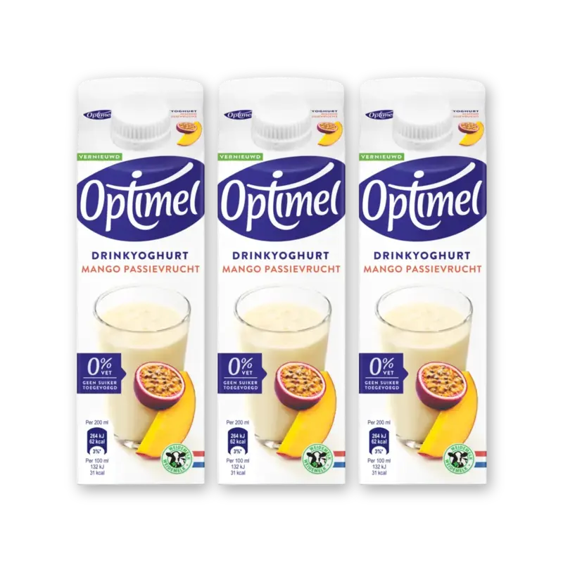 Optimel Drinkyoghurt mango-passievrucht 3-pack
