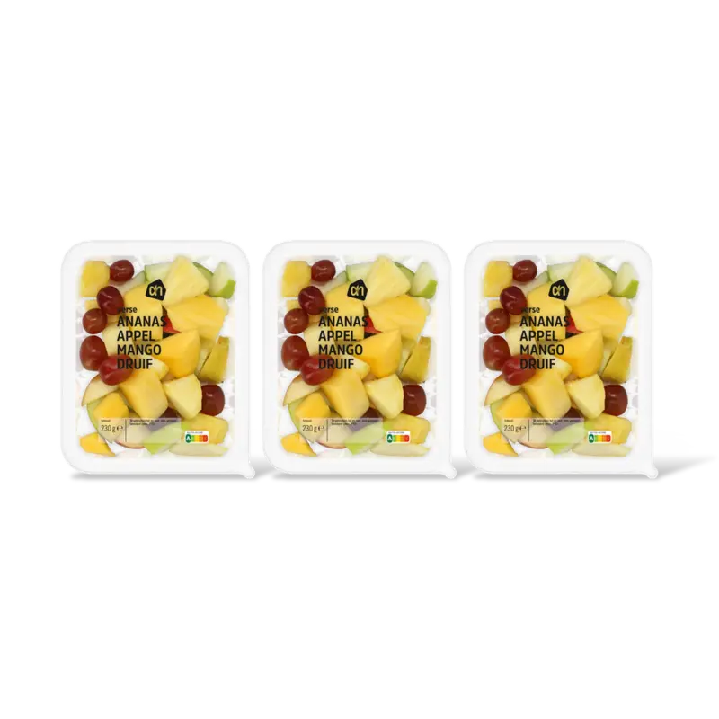 AH Verse ananas, appel, mango en druif 3-pk