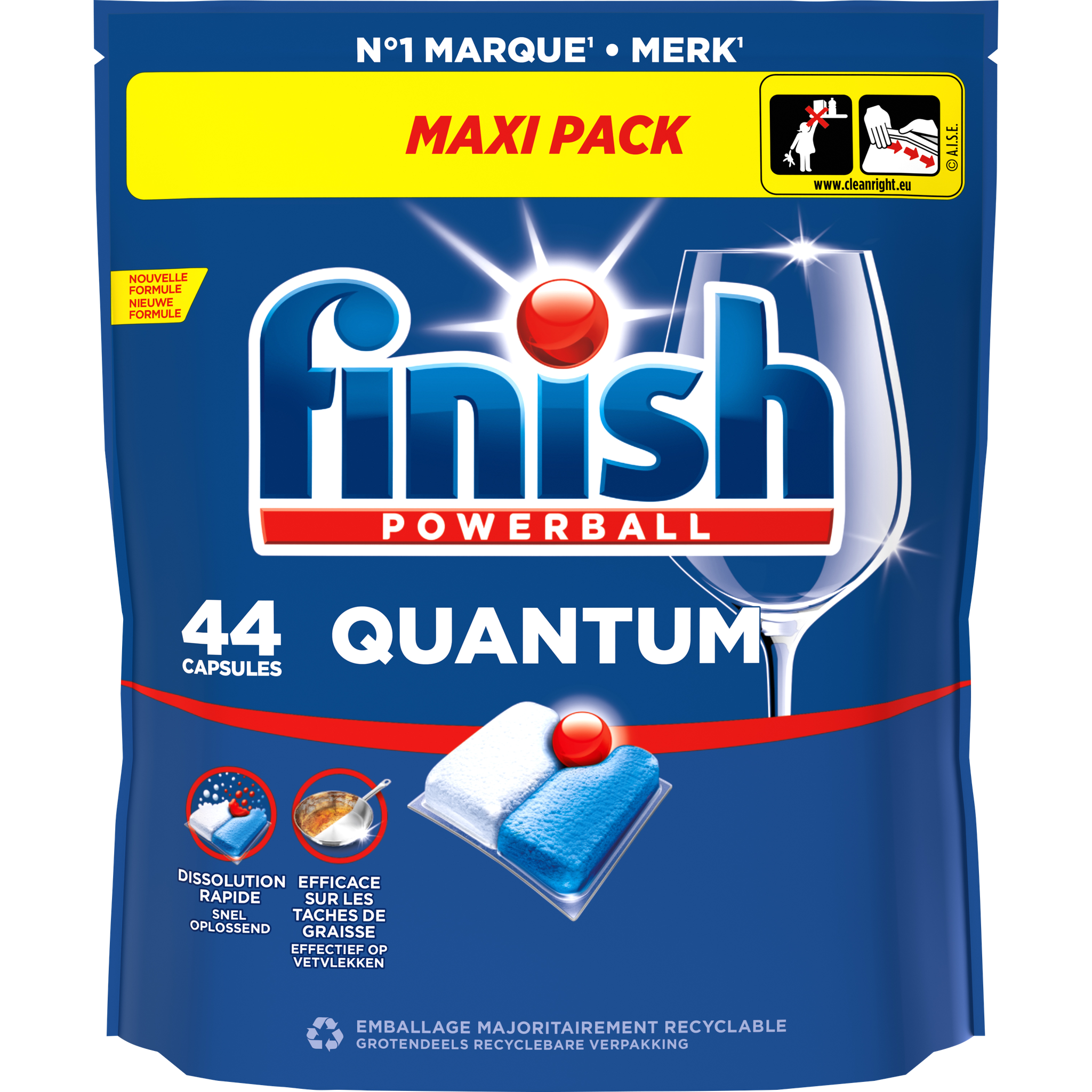 Finish Quantum All In One Regular Vaatwastabletten 44 capsules 