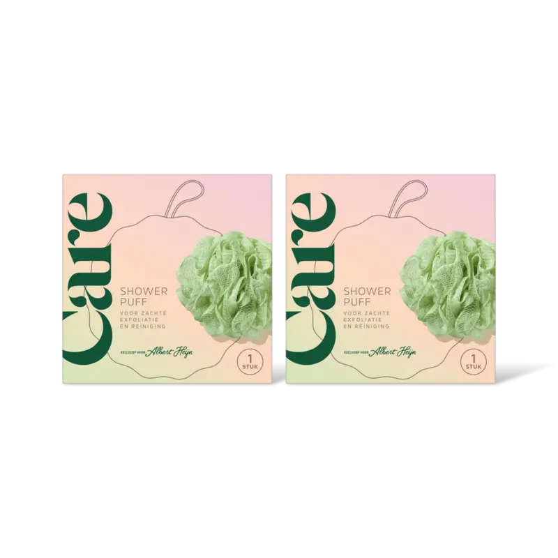 Care Shower puff 2-pack